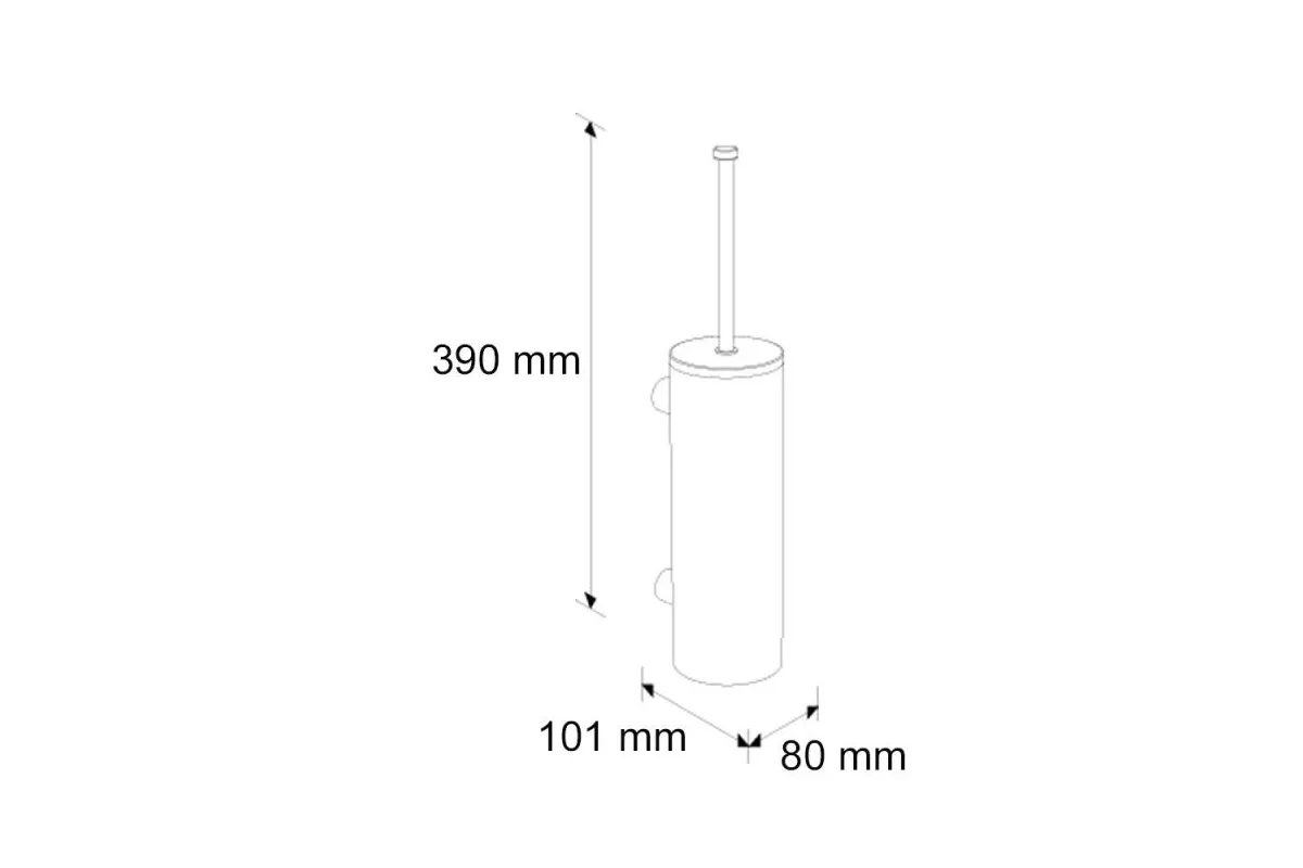 SZCZOTKA DO WC Z UCHWYTEM MOCOWANYM DO ŚCIANY TUBA Z PRZYKRYWKĄ, STAL POLEROWANA Merida SZ17C