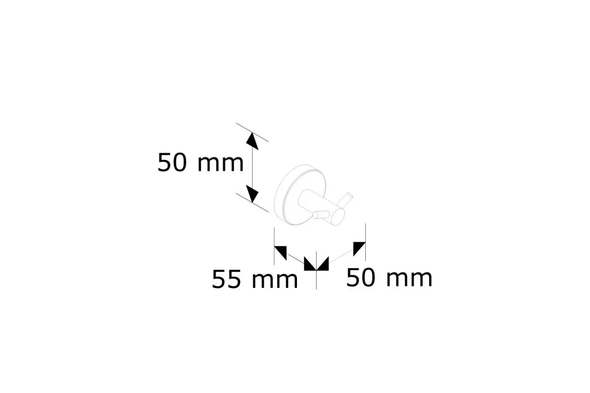 WIESZAK Z MOSIĄDZU CHROMOWANEGO PODWÓJNY, ŚLIMAK, MATOWY MHW31