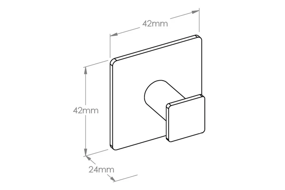 WIESZAK POJEDYNCZY KWADRAT MATOWY JEDNOPUNKTOWE MOCOWANIE MHW32