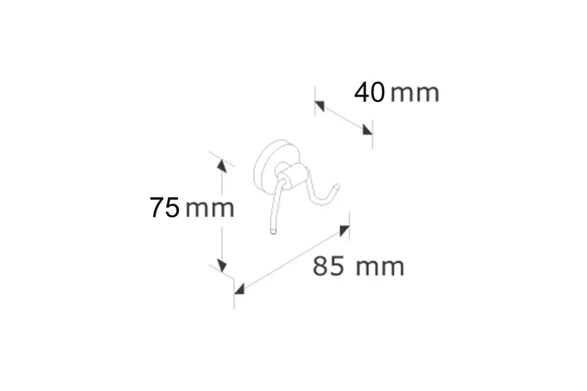 WIESZAK Z MOSIĄDZU CHROMOWANEGO PODWÓJNY, MAMUT,POLEROWANY MHW21