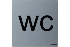 PIKTOGRAM - WC, WYM. 100 X 100 X 2 MM, STAL MATOWA GSM012