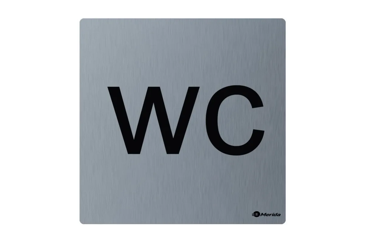 PIKTOGRAM - WC, WYM. 100 X 100 X 2 MM, STAL MATOWA GSM012