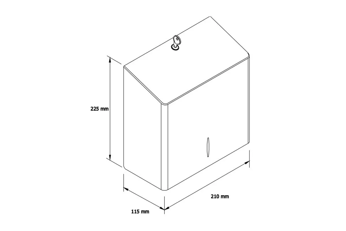 POJEMNIK NA PAPIER TOALETOWY MERIDA STELLA R10 ADVANCED MINI STAL MATOWA BSM203