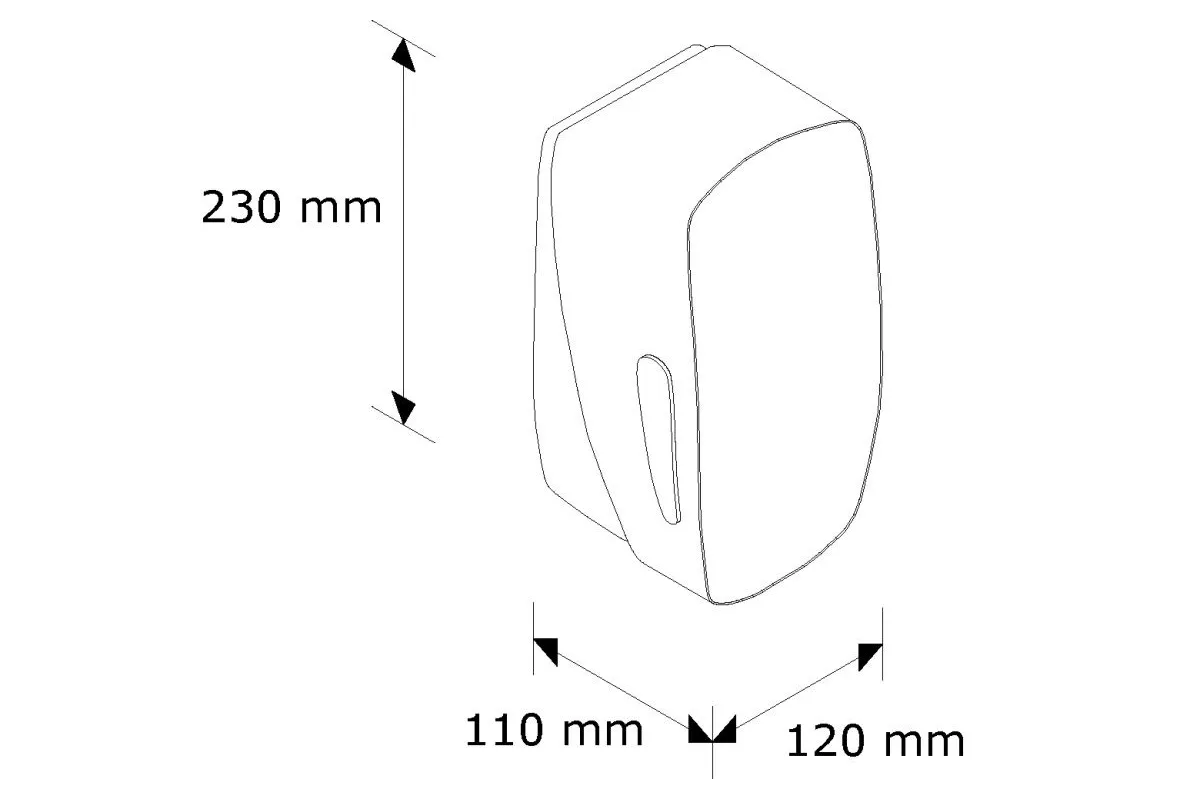 Dozownik mydła w płynie MERIDA MERCURY O POJ. 800 ML DMC101