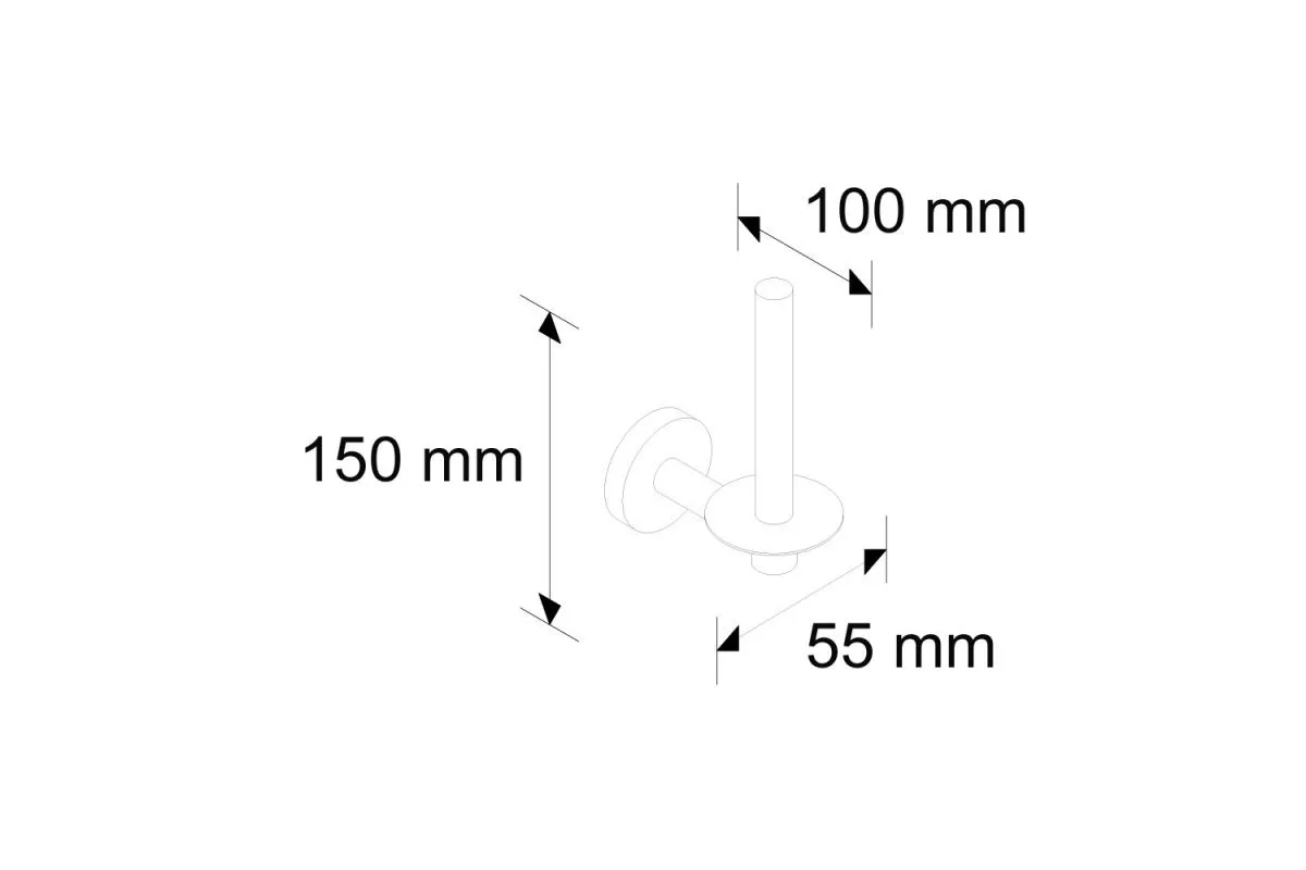 Uchwyt na papier toaletowy,na zapasową rolkę, matowy Merida MHA05M