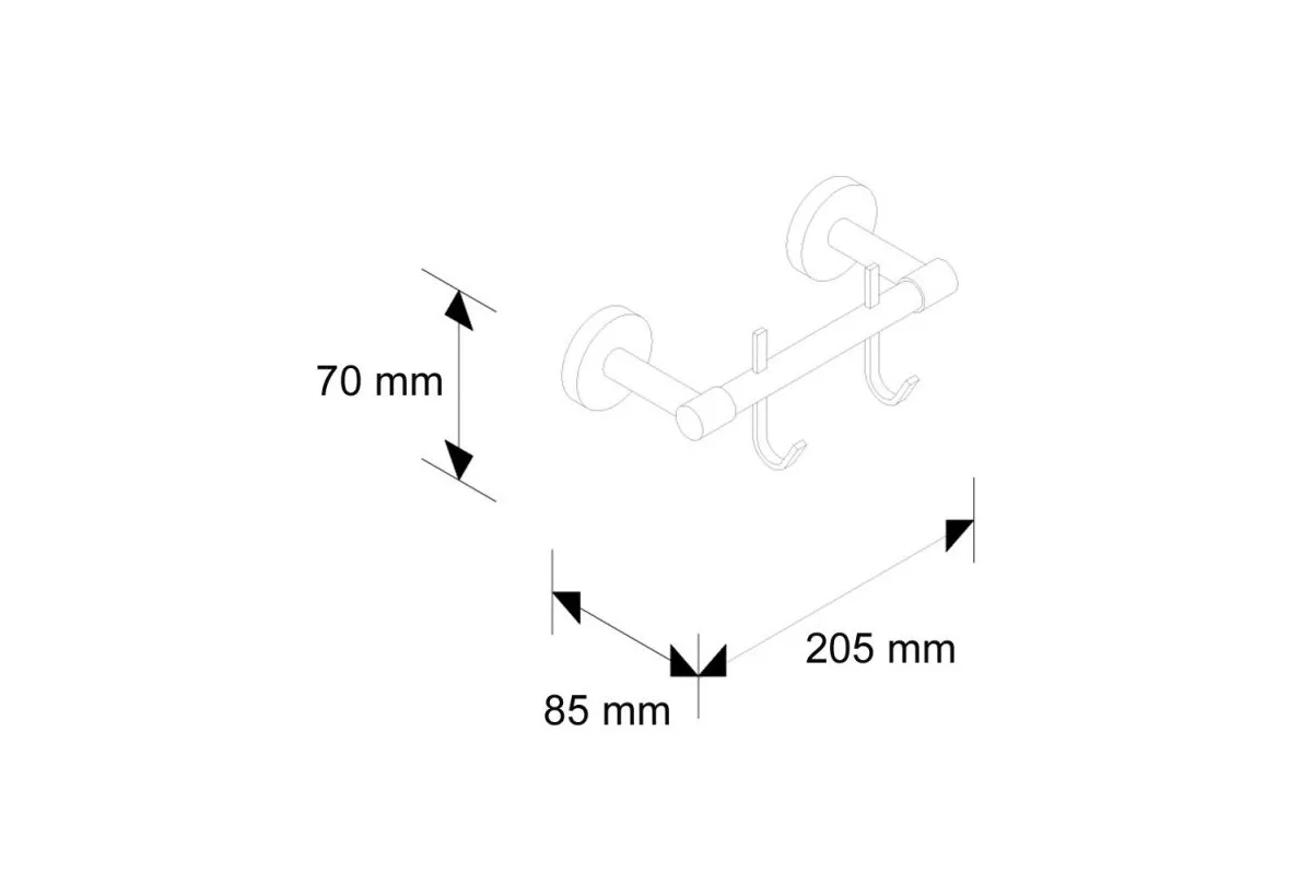 Drążek z haczykami z 2 haczykami długość 130mm Merida MHW14