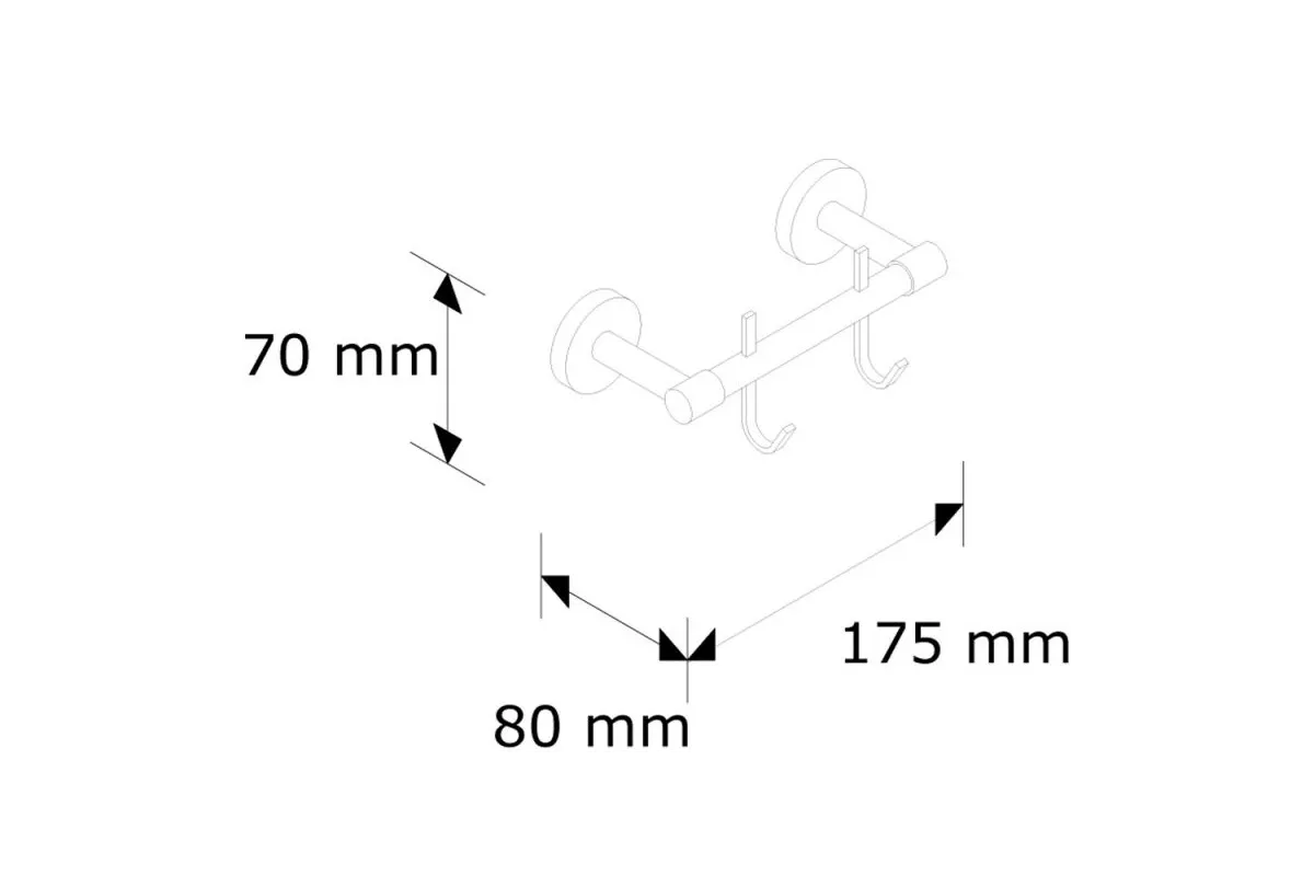 Drążek z haczykami z 2 haczykami długość 130mm Merida MHW14