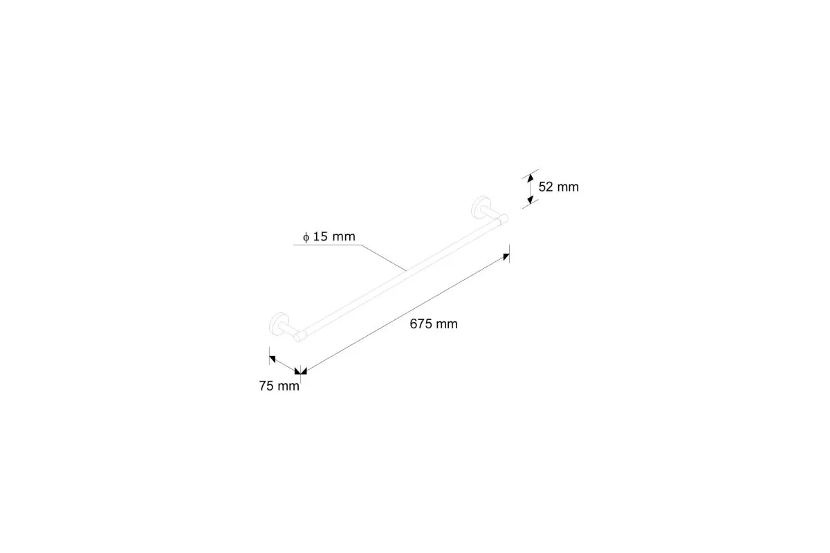Drążek na ręczniki długość 600mm Merida MHW01