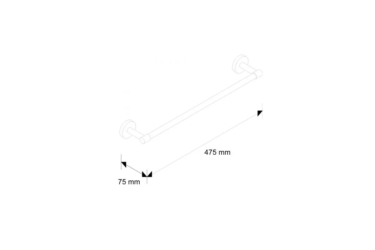 Drążek na ręczniki długość 400mm Merida MHW03
