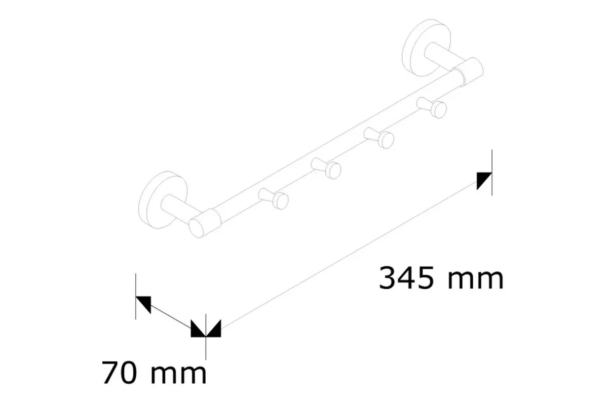 DRĄŻEK Z 4 ZAWIESZKAMI DŁUGOŚĆ 300MM Merida MHW05