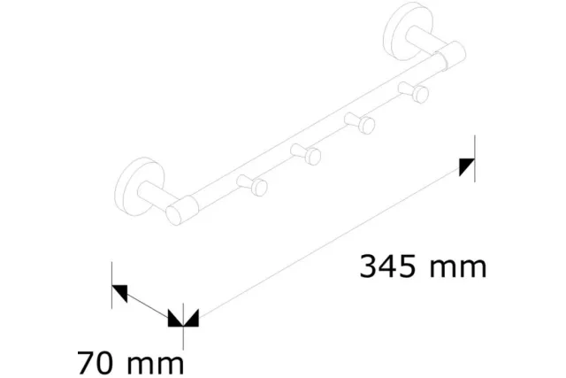 DRĄŻEK Z 4 ZAWIESZKAMI DŁUGOŚĆ 300MM Merida MHW05