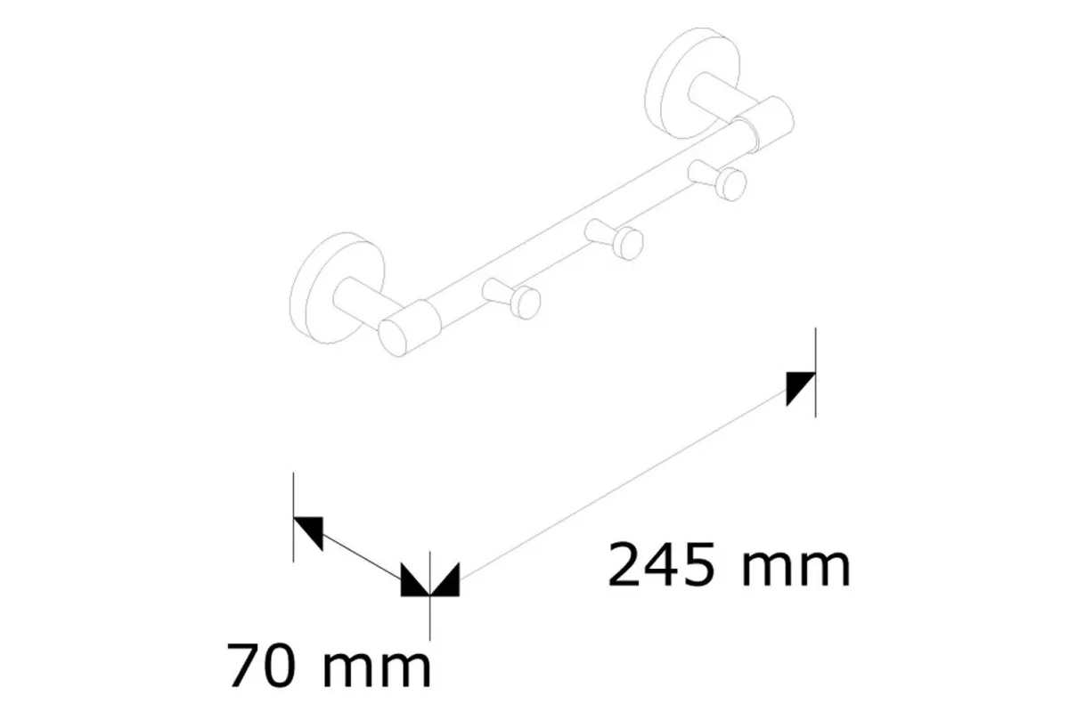 DRĄŻEK Z 3 ZAWIESZKAMI DŁUGOŚĆ 200MM MERIDA MHW06