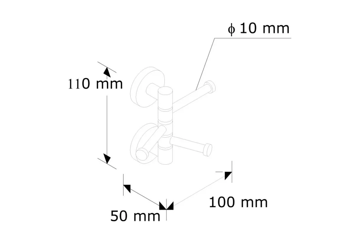 WIESZAK RUCHOMY POTRÓJNY DŁUGOŚĆ 70 MM MERIDA MHW15