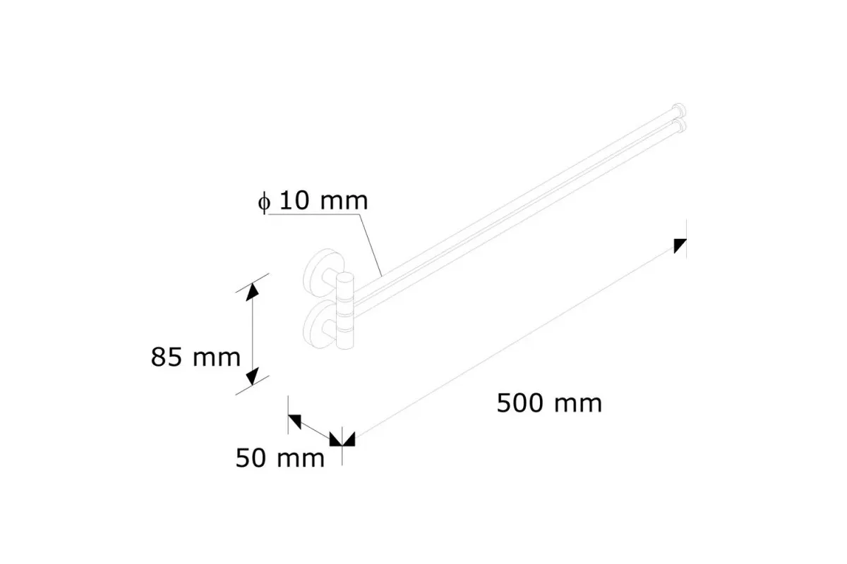 Wieszak ruchomy podwójny L440 MERIDA MHW17