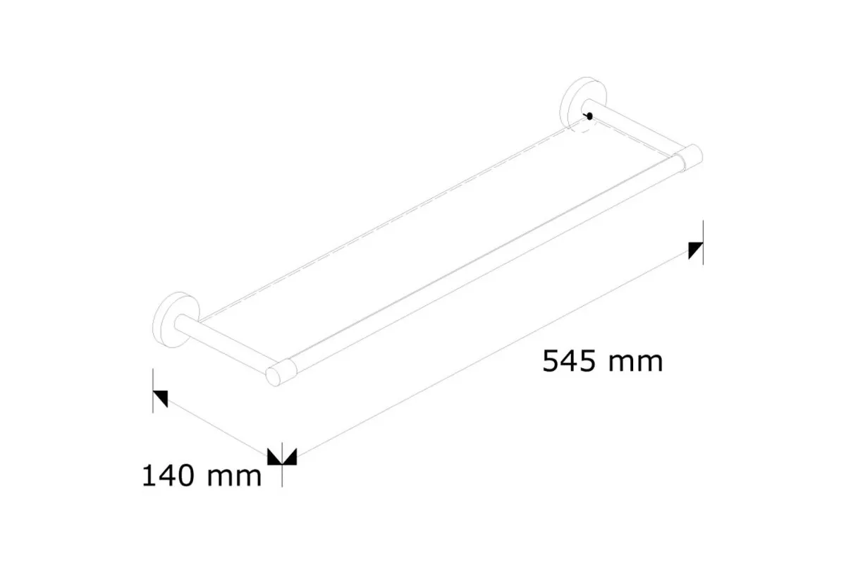 PÓŁKA SZKLANA L500 MERIDA MHP02