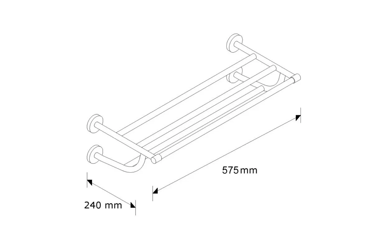 PÓŁKA NA RĘCZNIKI Z DRĄŻKIEM MERIDA MHW09