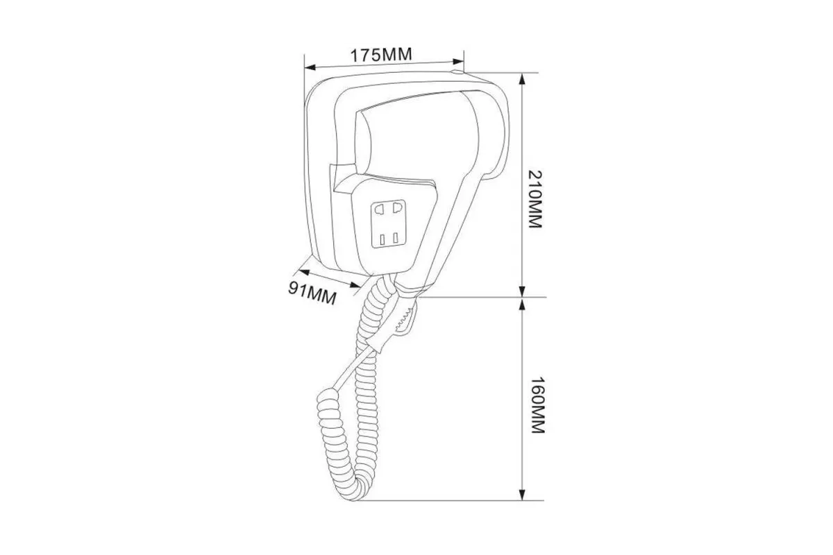 SUSZARKA DO WŁOSÓW HOTELOWA, TWORZYWO SZTUCZNE, BIAŁA MERIDA EJB402