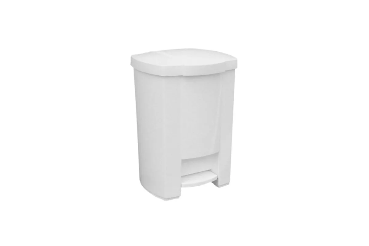 KOSZ NA ODPADY OTWIERANY PRZYCISKIEM PEDAŁOWYM Z TWORZYWA SZTUCZNEGO O POJ. 12 L, KOLOR BIAŁY MERIDA KAB402