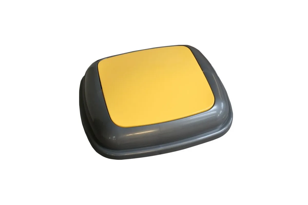 POKRYWA KOSZA QUATRO GRAFITOWA Z ŻÓŁTĄ KLAPKĄ Merida KJY914