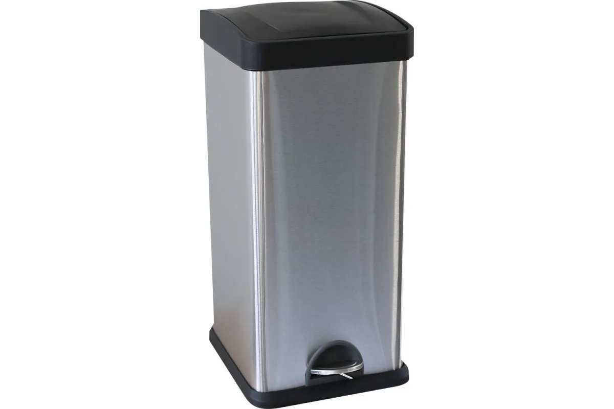 KOSZ PEDAŁOWY DO SEGREGACJI ODPADÓW, JEDNOKOMOROWY, 30 L, STAL MATOWA Merida KIM704
