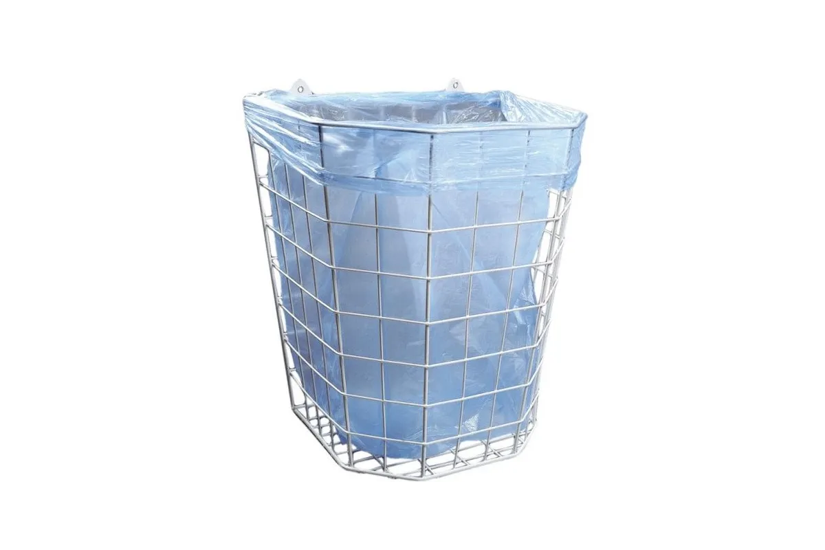 KOSZ SIATKOWY WISZĄCY O POJEMNOŚCI 22 L, WYKONANY Z PRĘTÓW POWLEKANYCH BIAŁYM PCV MERIDA B1A