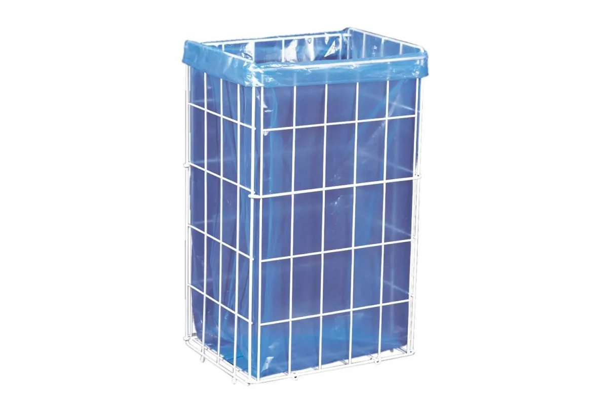 KOSZ SIATKOWY STOJĄCY O POJ. 47 L, WYKONANY Z PRĘTÓW POWLEKANYCH BIAŁYM PCV MERIDA B2A