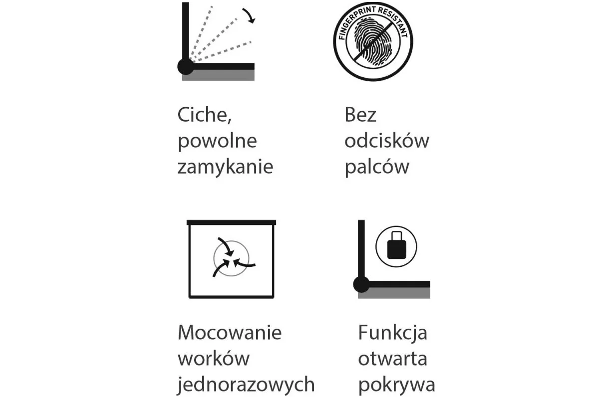 KOSZ PEDAŁOWY TOP SILENT LUNA, POJEMNOŚĆ 30 L, STAL MATOWA MERIDA KIM422
