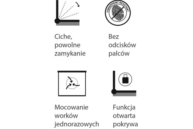 KOSZ PROSTOKĄTNY CUBE, POJEMNOŚĆ 30 L, STAL MATOWA Merida KIM423