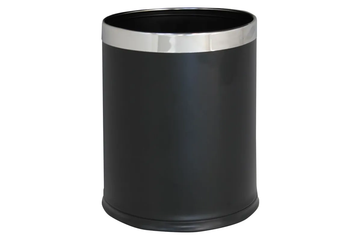Kosz metalowy otwarty czarny, pojemność 10 l Merida KSC103