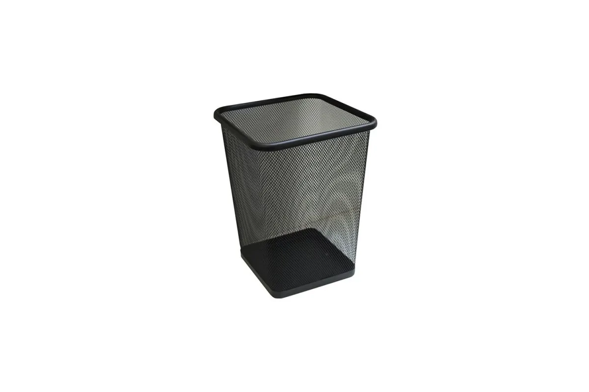 KOSZ BIUROWY SIATKOWY CZARNY, STAL LAKIEROWANA, POJEMNOŚĆ 10 L Merida KIC102