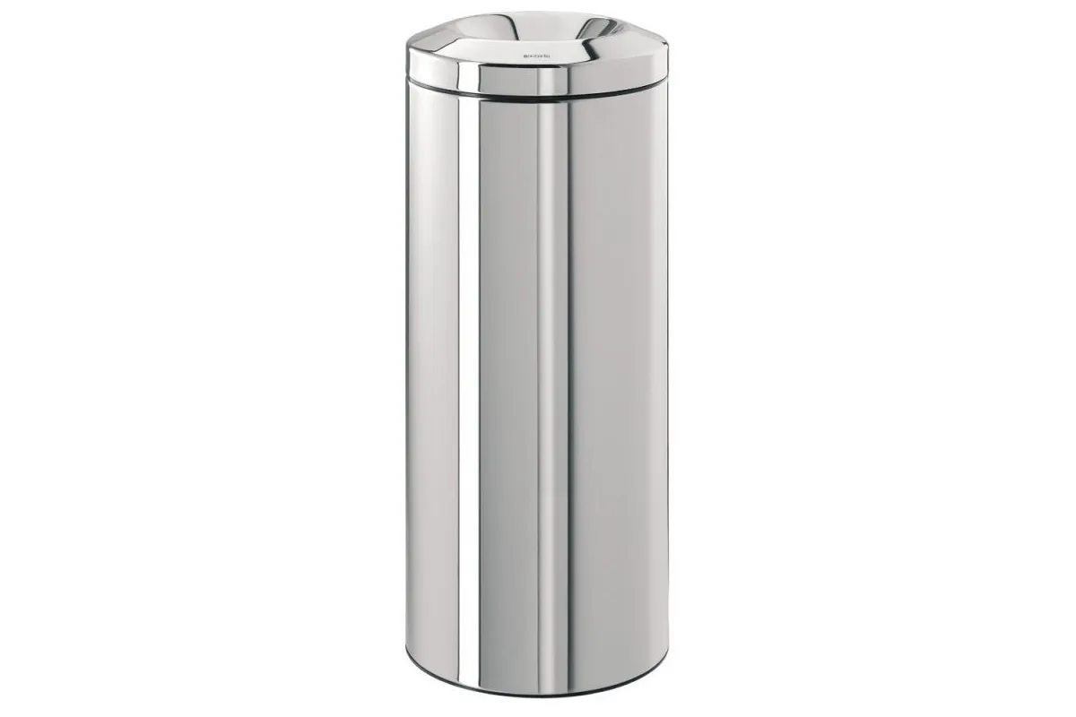 Stalowy kosz samogaszący polerowany, pojemność 30 l Merida KMS12