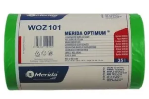 Jednorazowe worki na śmieci Merida Optimum, pojemność 35 l, zielone WOZ101