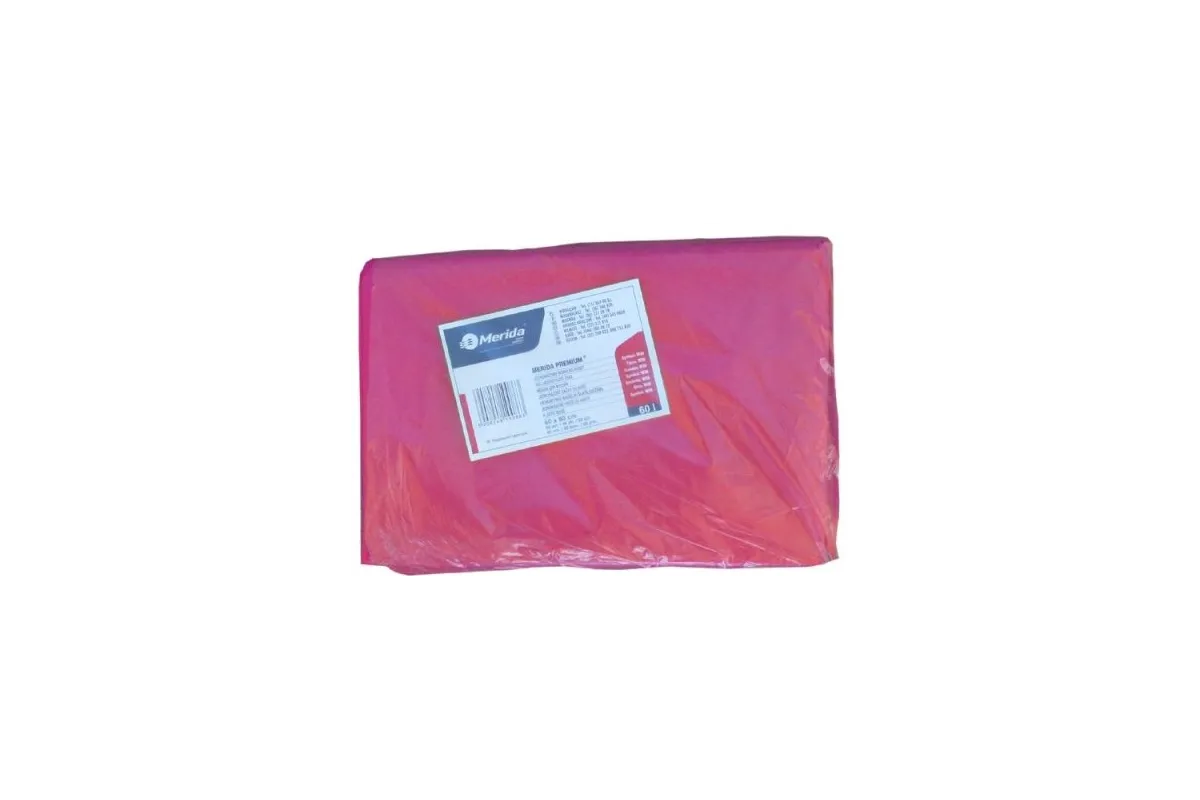 Jednorazowe worki na śmieci składane, pojemność 70 l, czerwone, PACZKA 50 SZT., W30C