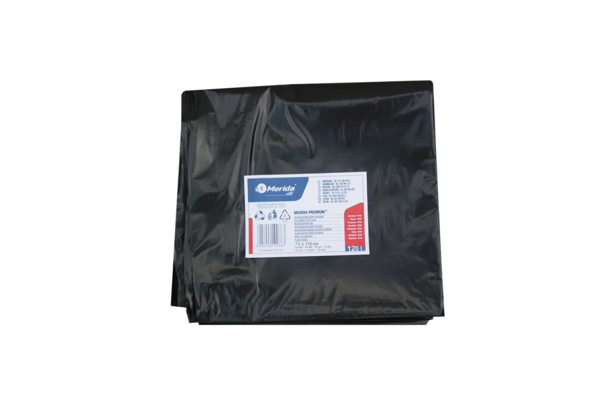 Jednorazowe worki na śmieci składane, pojemność 35 l, czarne, PACZKA 50 SZT., W40