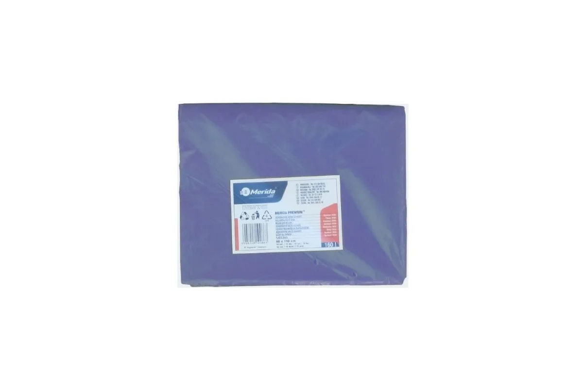 Jednorazowe worki na śmieci składane, pojemność 120 l, niebieskie, PACZKA 50 SZT.,W40N