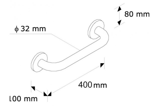 Poręcz prosta Merida TPC01, długość 400 mm
