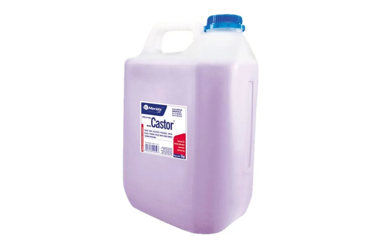 Mydło w płynie MERIDA CASTOR, kanister 5 kg, liliowe M7L