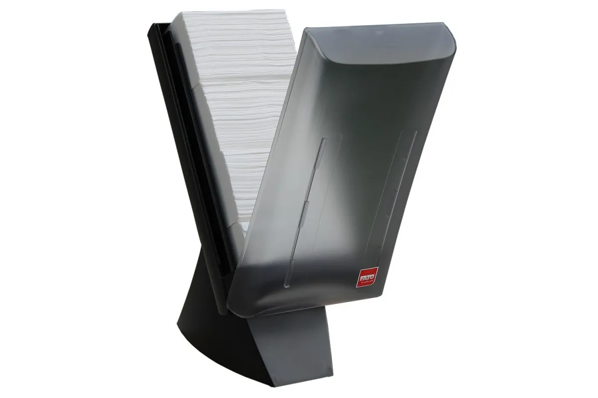 POJEMNIK NA SERWETKI GASTRONOMICZNE, CZARNY, TWORZYWO SZTUCZNE, DUŻY, NABLATOWY ZE STOJAKIEM MERIDA GJC004