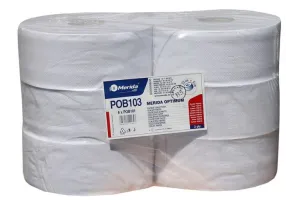 Papier toaletowy MERIDA OPTIMUM, zgrzewka 6 rolek, długość 210 m POB103