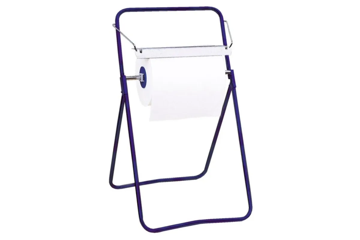 Stojak na przemysłowe czyściwa w rolach, niebieski ST1N