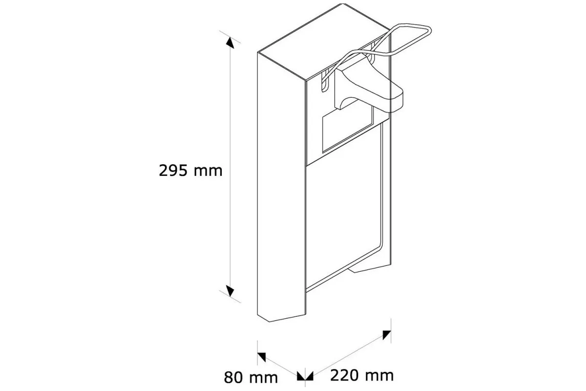 Metalowy dozownik bezdotykowy płynów dezynfekcyjnych, pojemność 0,5 l Merida D9