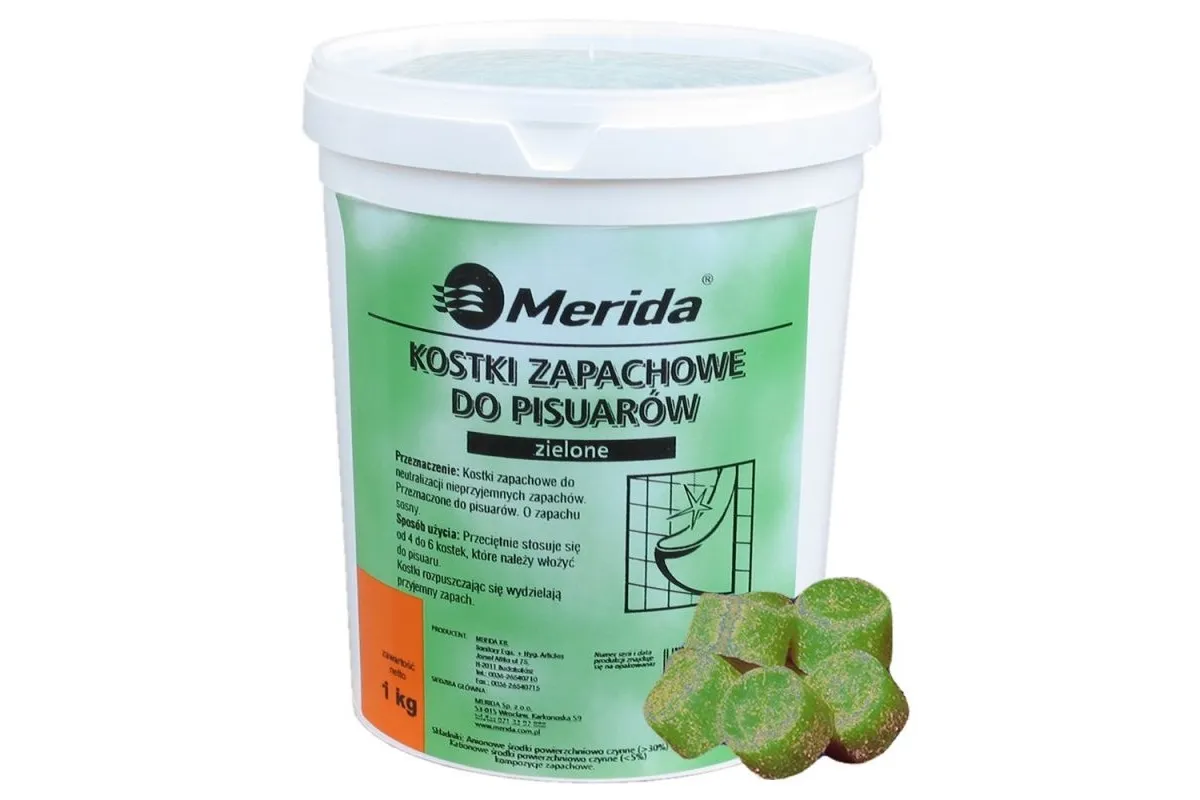 Kostki zapachowe do pisuarów, opakowanie 1kg, średnio 35 szt. kolor zielony KZ13