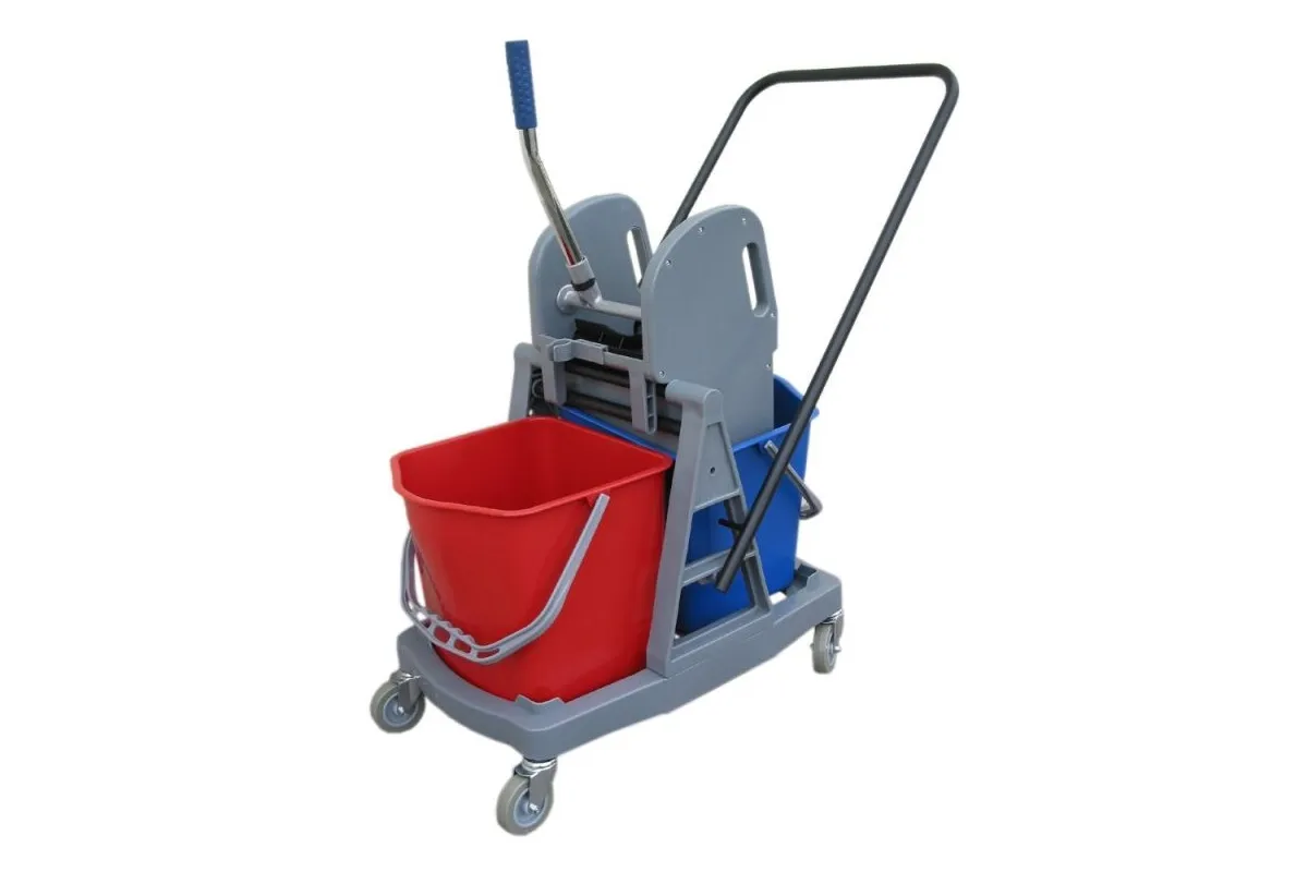 Wózek do sprzątania dwuwiadrowy, prasa do mopów Merida HFW102