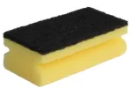 ZMYWAK PROFESJONALNY DO GRUNTOWNEGO CZYSZCZENIA, PIANKA ŻÓŁTA, FIBRA CZARNA, OPAKOWANIE 10 SZT. SRH008