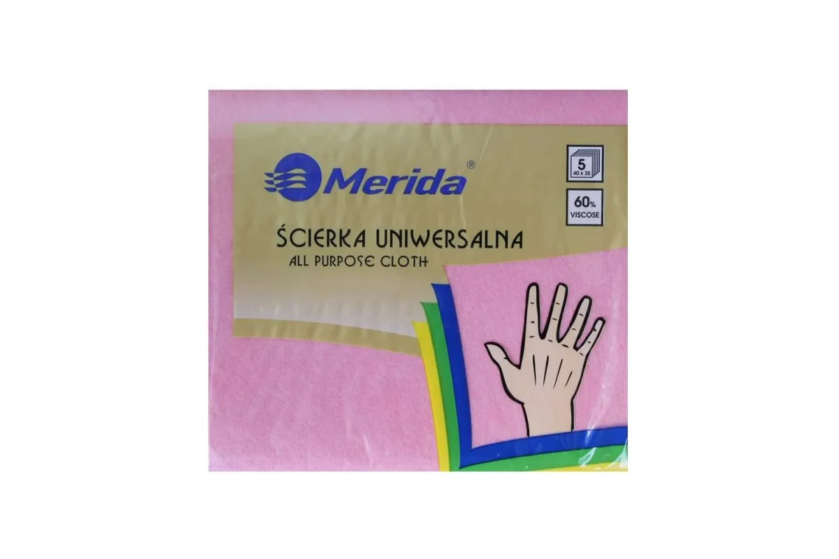 ŚCIERKA UNIWERSALNA CZERWONA, PACZKA 5 SZT. MERIDA SRL002
