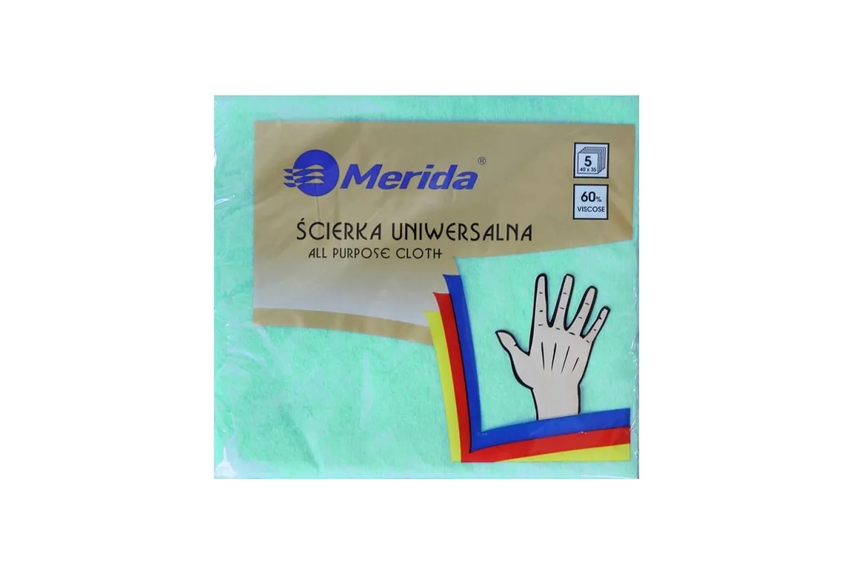 ŚCIERKA UNIWERSALNA ZIELONA, PACZKA 5 SZT. MERIDA SRL003