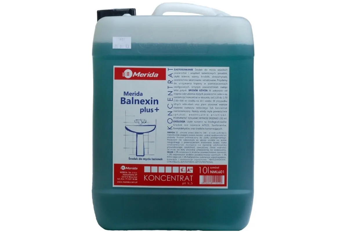 Merida Balnexin Plus alkaliczny środek do bieżącej pielęgnacji łazienek, karnister 10 l NML601