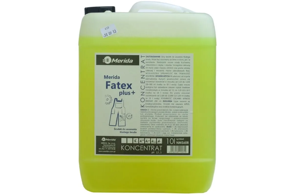 Merida Fatex Plus środek do usuwania tłustego brudu, karnister 10 l NMS608