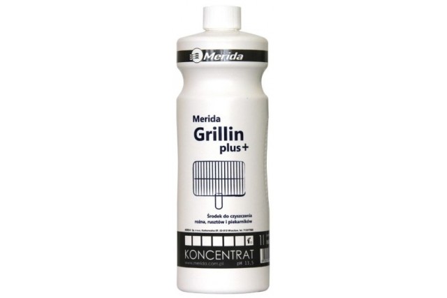 MERIDA GRILLIN PLUS + środek do usuwania tłustych zabrudzeń z powierzchni stalowych oraz emaliowanych, pojemność 1l NMS109
