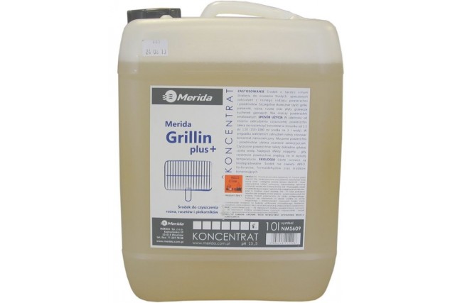 MERIDA GRILLIN PLUS + środek do usuwania tłustych zabrudzeń z powierzchni stalowych oraz emaliowanych, pojemność 10 l NMS609